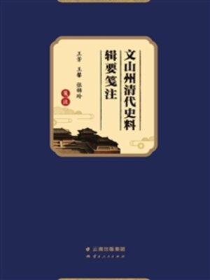 cover image of 文山州清代史料辑要笺注